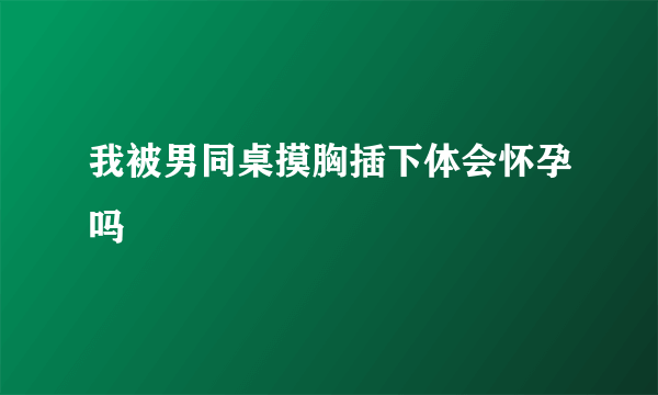 我被男同桌摸胸插下体会怀孕吗