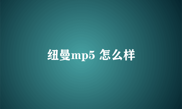 纽曼mp5 怎么样