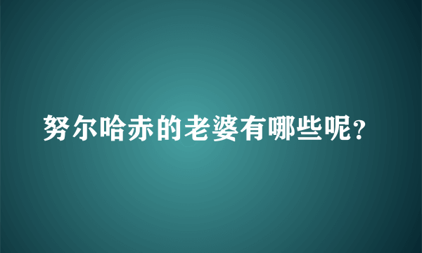 努尔哈赤的老婆有哪些呢？