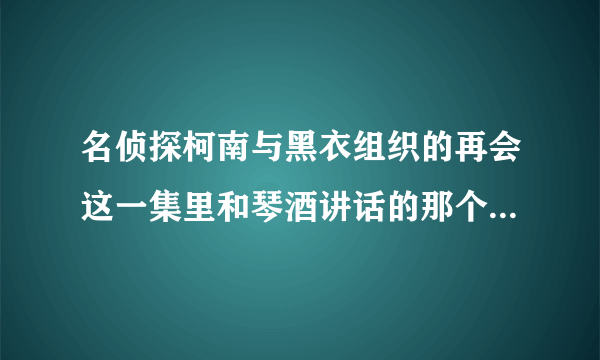 名侦探柯南与黑衣组织的再会这一集里和琴酒讲话的那个女的是谁