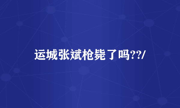 运城张斌枪毙了吗??/