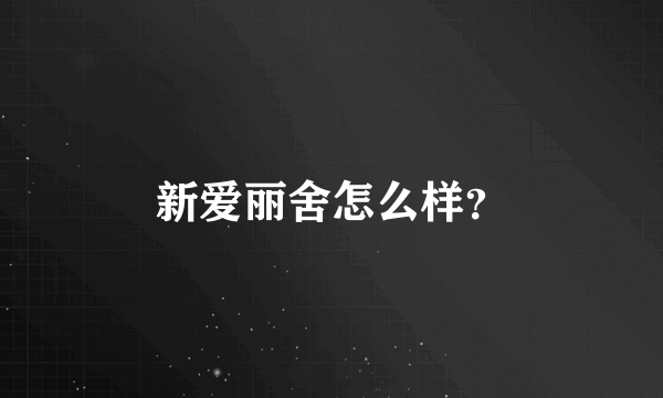 新爱丽舍怎么样？