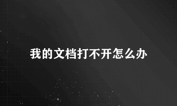 我的文档打不开怎么办