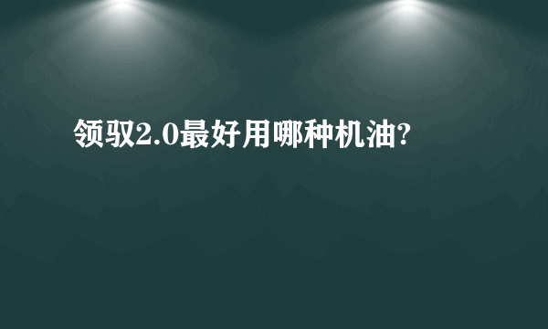 领驭2.0最好用哪种机油?