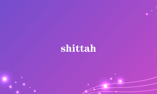 shittah