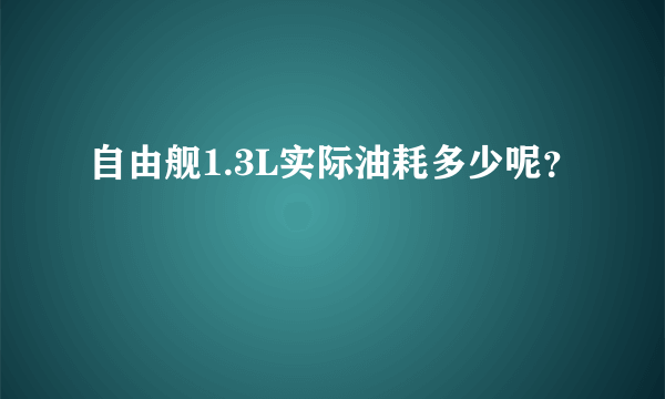 自由舰1.3L实际油耗多少呢？