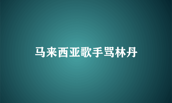 马来西亚歌手骂林丹