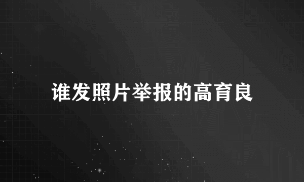 谁发照片举报的高育良