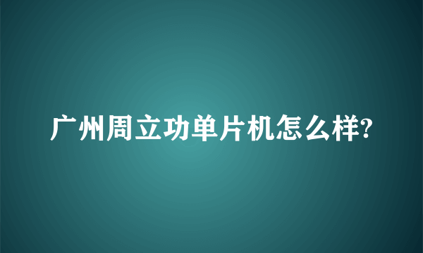 广州周立功单片机怎么样?