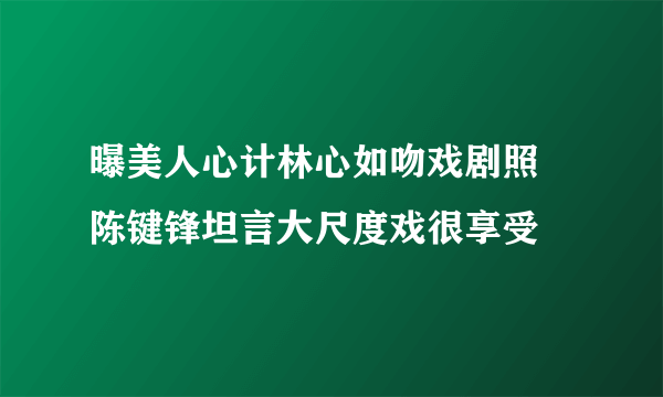 曝美人心计林心如吻戏剧照 陈键锋坦言大尺度戏很享受