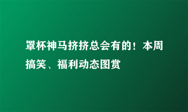 罩杯神马挤挤总会有的！本周搞笑、福利动态图赏