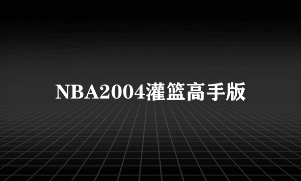 NBA2004灌篮高手版