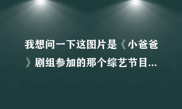 我想问一下这图片是《小爸爸》剧组参加的那个综艺节目 具体的？