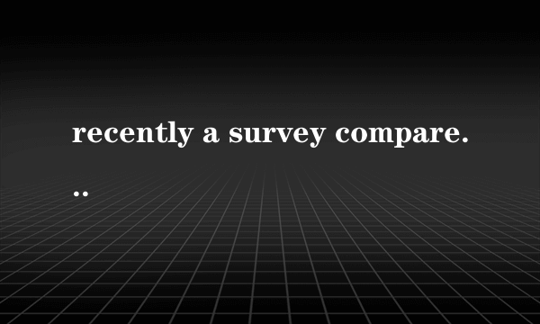 recently a survey compare the price