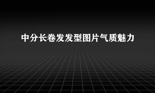 中分长卷发发型图片气质魅力