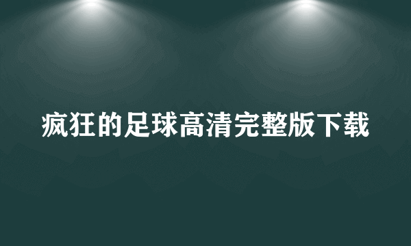 疯狂的足球高清完整版下载