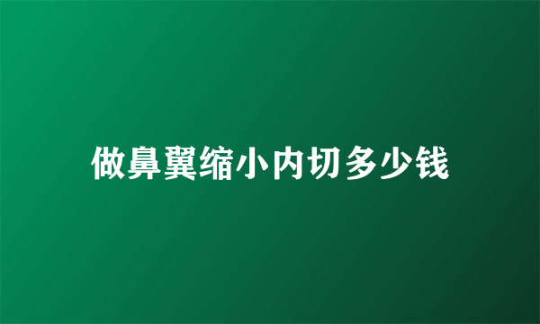 做鼻翼缩小内切多少钱