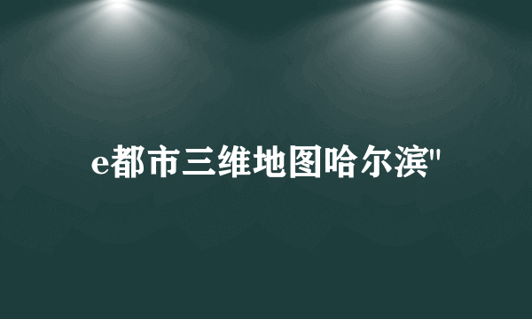 e都市三维地图哈尔滨