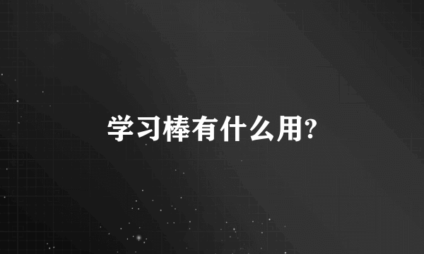 学习棒有什么用?