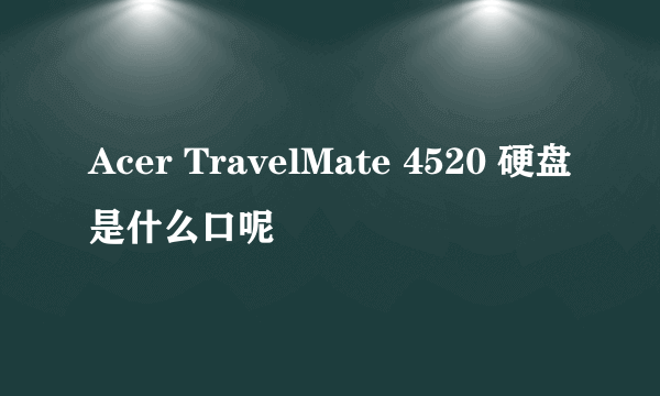 Acer TravelMate 4520 硬盘是什么口呢