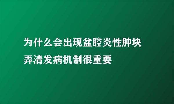 为什么会出现盆腔炎性肿块  弄清发病机制很重要