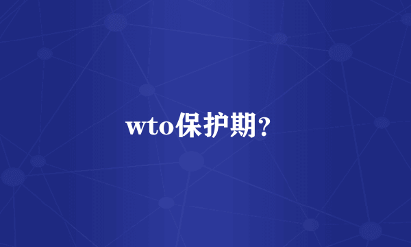 wto保护期？