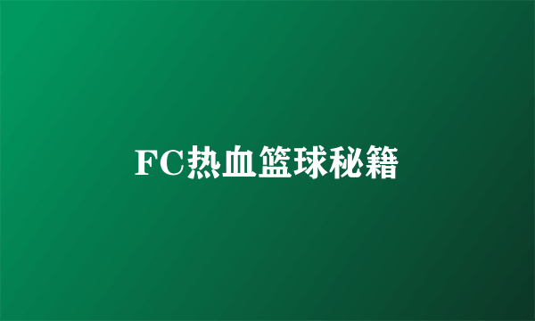 FC热血篮球秘籍