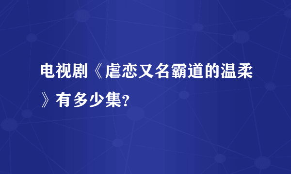 电视剧《虐恋又名霸道的温柔》有多少集？