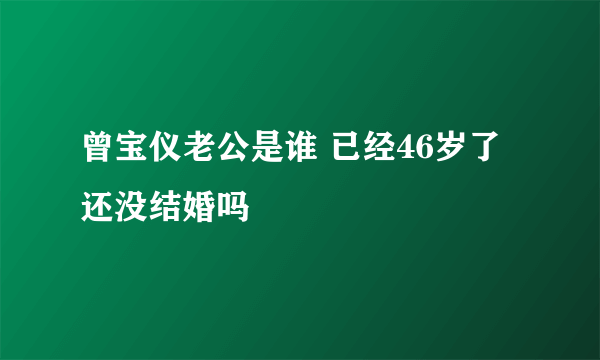 曾宝仪老公是谁 已经46岁了还没结婚吗