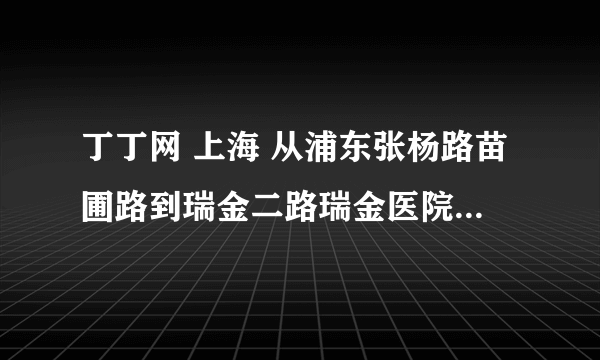 丁丁网 上海 从浦东张杨路苗圃路到瑞金二路瑞金医院总院怎么走