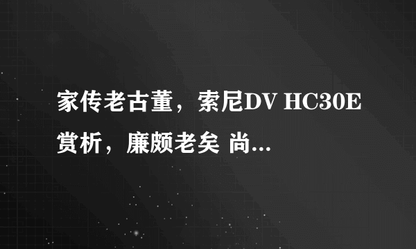 家传老古董，索尼DV HC30E赏析，廉颇老矣 尚能饭否？