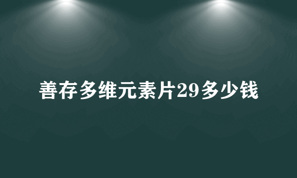 善存多维元素片29多少钱