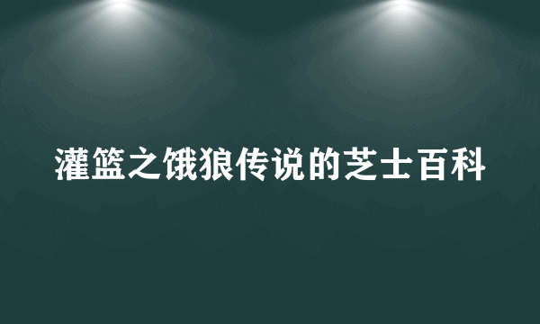 灌篮之饿狼传说的芝士百科