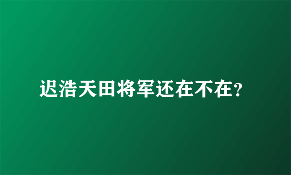 迟浩天田将军还在不在？