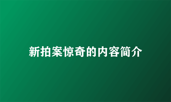 新拍案惊奇的内容简介