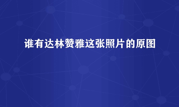 谁有达林赞雅这张照片的原图