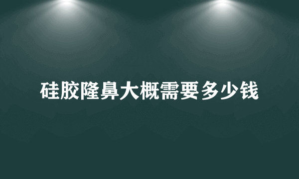 硅胶隆鼻大概需要多少钱