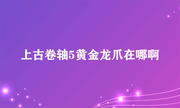 上古卷轴5黄金龙爪在哪啊