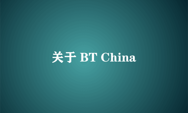 关于 BT China