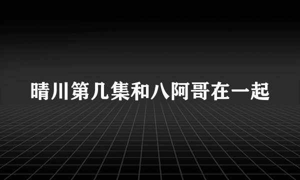 晴川第几集和八阿哥在一起