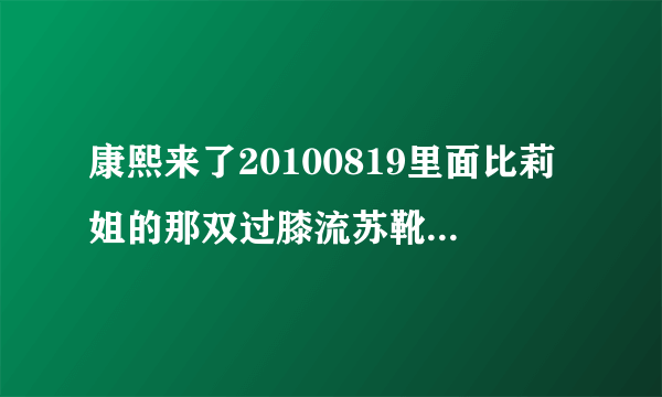 康熙来了20100819里面比莉姐的那双过膝流苏靴是什么牌子的？