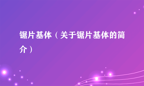 锯片基体（关于锯片基体的简介）