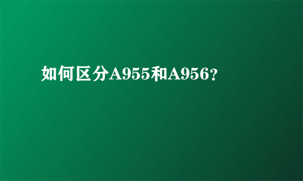 如何区分A955和A956？