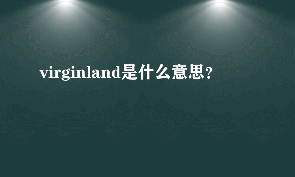 virginland是什么意思？