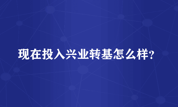 现在投入兴业转基怎么样？