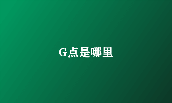 G点是哪里