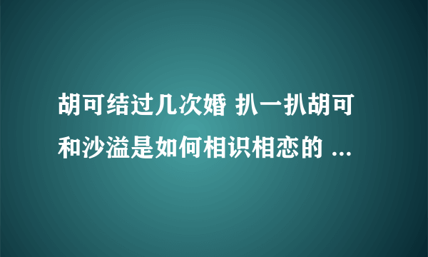 胡可结过几次婚 扒一扒胡可和沙溢是如何相识相恋的 - 娱乐八卦 - 飞外网