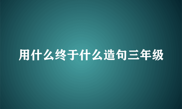 用什么终于什么造句三年级