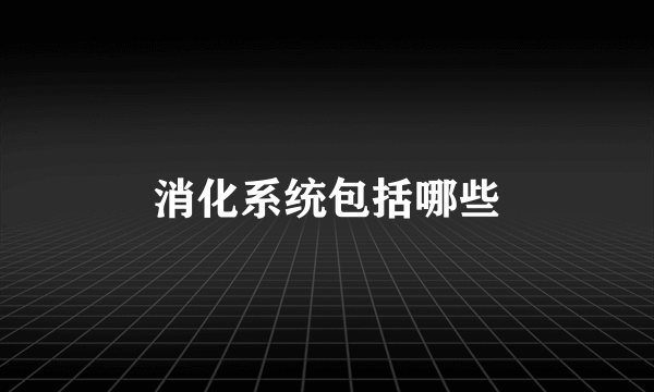 消化系统包括哪些