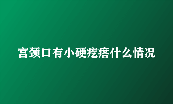 宫颈口有小硬疙瘩什么情况